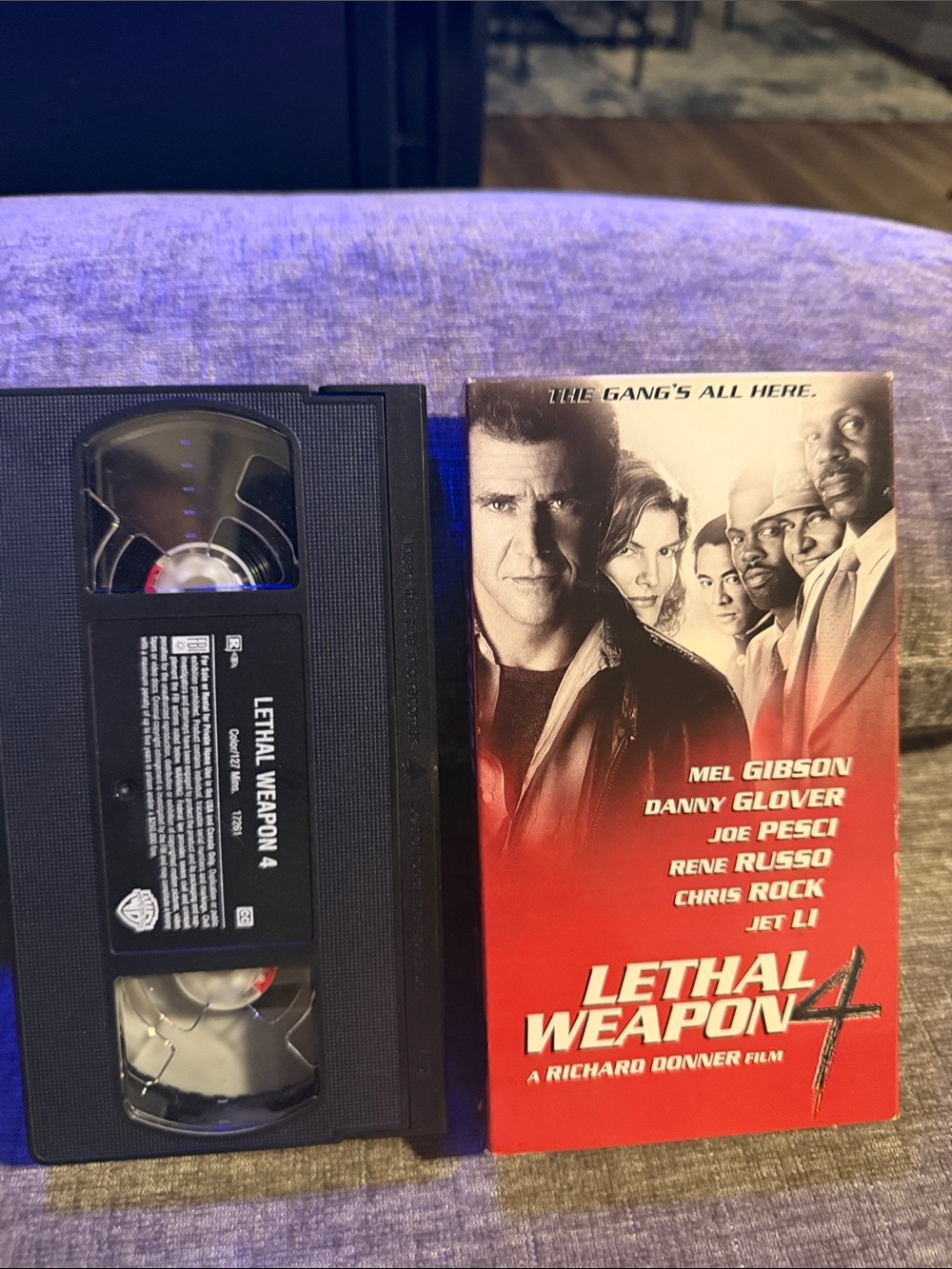 Lethal Weapon 4 VHS Tape - Black Cassette with Red Sleeve